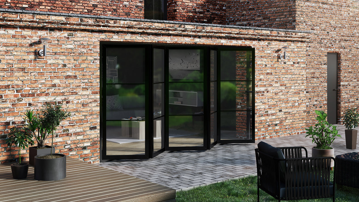 Heritage Style 4.8m x 2.1m Aluminium Bifold Door (5 Panel)