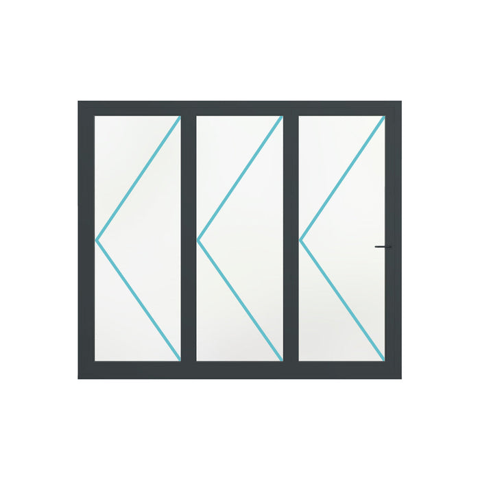 Made to Measure 3 Panel Aluminium Bifold Doors